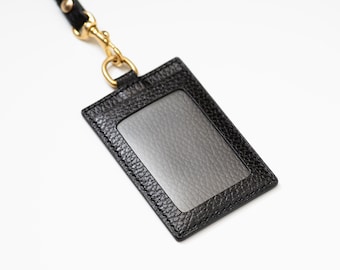 8 COLORS Black Dollaro Leather Badge Card Holder -  Hong Kong