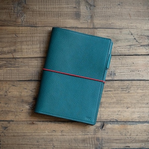 6 COLORS - B6/Stalogy Elastic Closure Pebbled Leather Notebook Cover