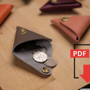 Leather Triangle Coin Case PDF Template Set No.5 - Digital ...