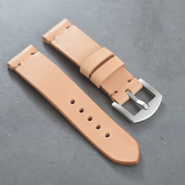 Natural  Leather Minimalist Watch Strap (18, 20, 22 and 24 mm)