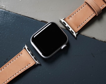 Natural Leather Basic Watch Strap for Apple Watch