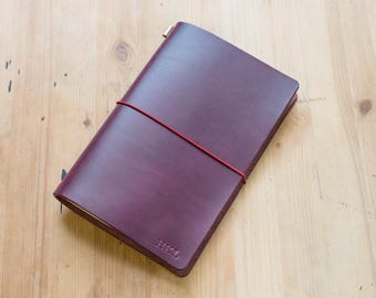 All Sizes - Purple Buttero Leather Traveler's Notebook Cover  (No inserts included)