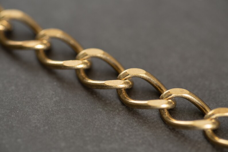 Solid Brass Wallet Chain With Fish Hook Etsy