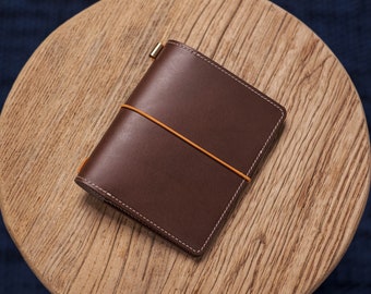 ALL SIZES - Brown Buttero Leather Stitched Traveler's Notebook (No inserts included)