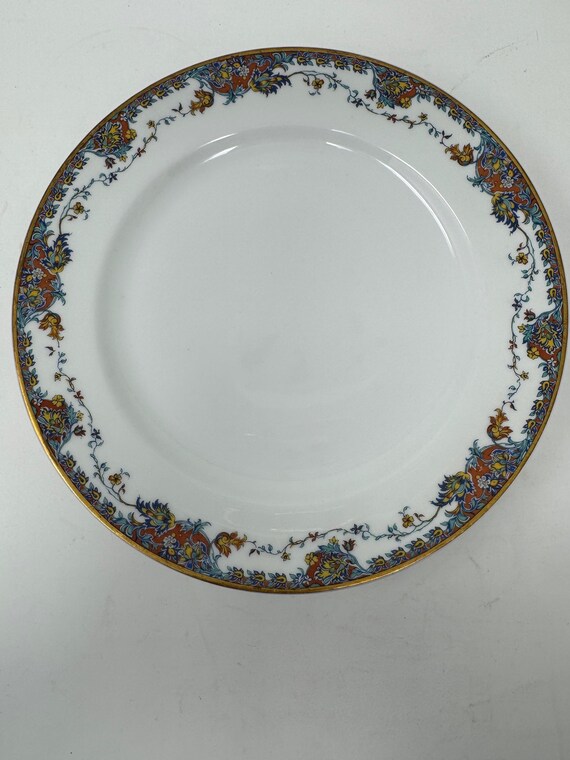 4 dessert plates, Limoges HAVILAND PAISLEY PATTERN Fine china