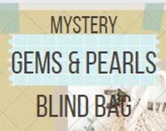 Gemstone & Pearls Mystery Surprise Blind Box, Gems and Pearls better Jewelry Swag Bag necklace, earrings, rings , bracelet Gift for her mom