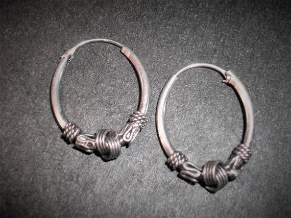 925 sterling Silver Vintage Bali Byzantium oval ho