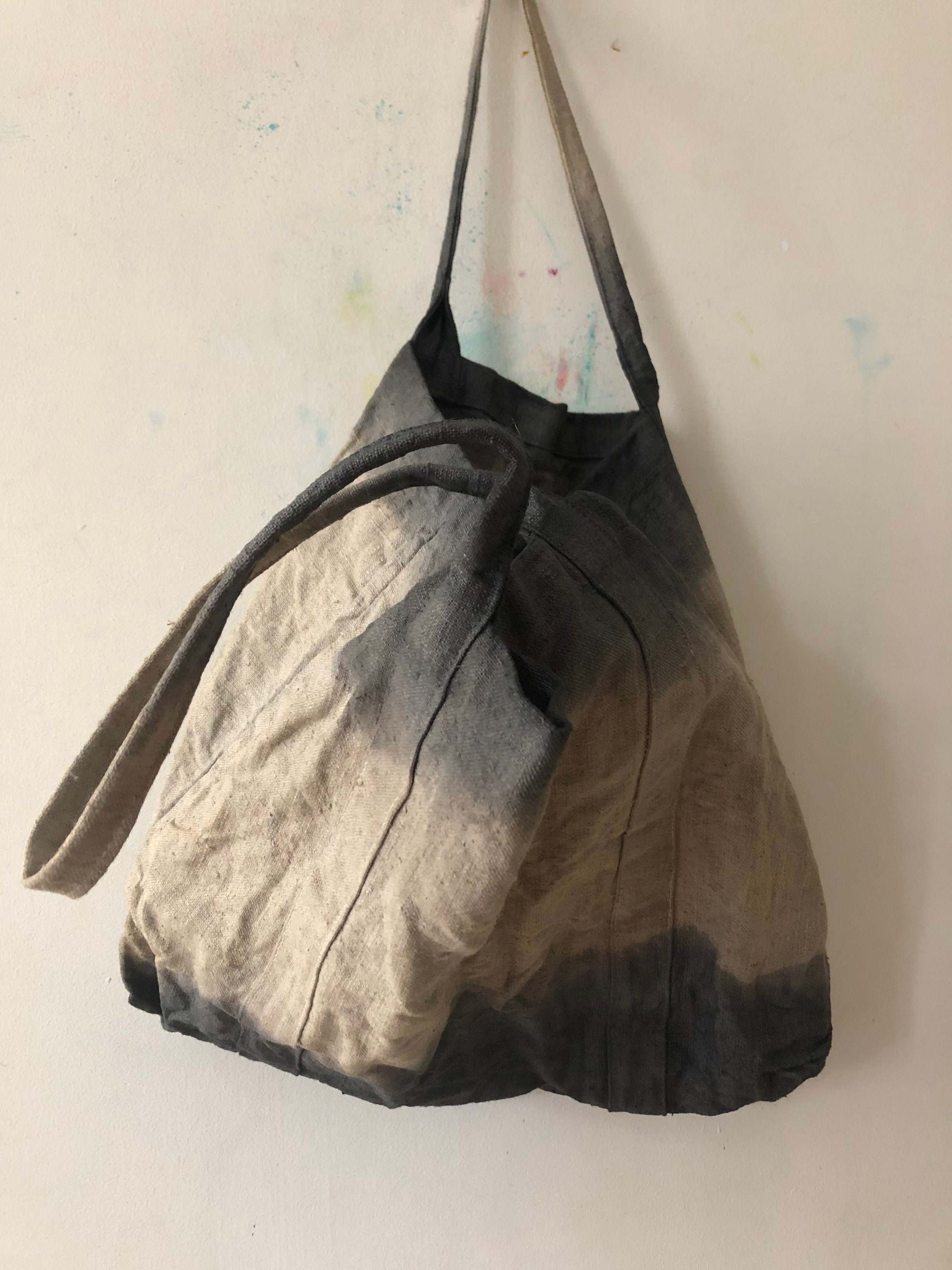 Journey Linen Tote Contrast Stitching