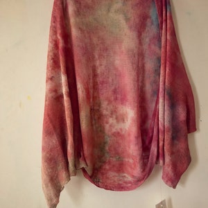 Hand-Dyed Linen Knit Cardigan: Organic Vegan Kimono Shrug