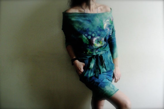 white christmas dresses Polagram Textured Floral Print Midi Dress in Blue 3XL main image 1