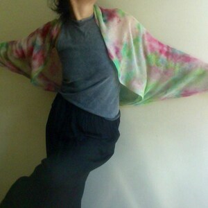 Hand-Dyed Linen Knit Cardigan: Organic Vegan Kimono Shrug