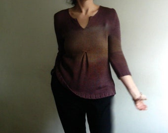 Hand-Dyed Organic Cotton Knit Sweater - Vegan Slow Fashion