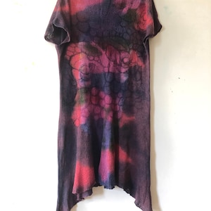 Hand-Dyed Linen Knit Tunic Dress: Sustainable Vegan Midi by Tati