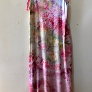 colorful maxi dress, long summer dress, hand dyed maxi dress for summer, summer long tunic, unique dress, by Tati image 10