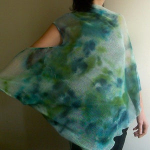 Hand-Dyed Vegan Linen Knit Kimono Top: Airy Summer Blouse