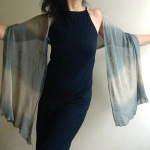Hand-Dyed Linen Scarf Shawl: Soft Knit Wrap, Vegan Ethical