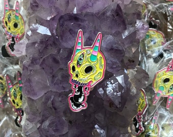 Goopy Skull Enamel Pin