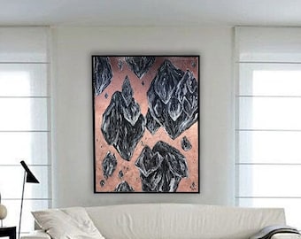 Floating Black Rocks