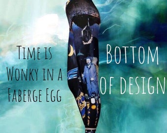 Time is Wonky in a Faberge Egg Leggings - bottom half of design