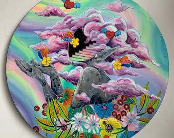 あなたが来てくれるのが好きです！オリジナル絵画