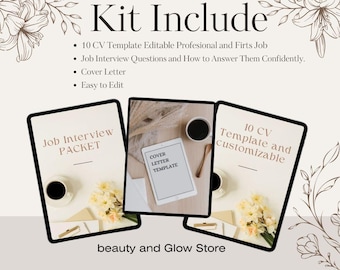 JOB SUCCESS TOOLKIT | Instant Download | Professional Resume Templates | Cover Letters | Interview Preparation~