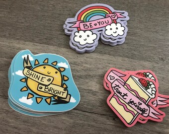 Pegatinas de VIBRAS positivas: 3 en un paquete