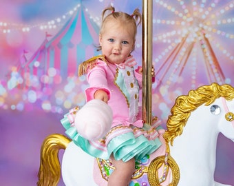 Girls Circus Costume Carnival Outfit Girl Circus Birthday Outfit Ringleader Circus Dress Girls Ringmaster Shirt Circus Birthday Dress