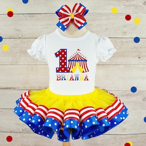 Circus Birthday Outfit Girl Carnival Outfit Circus Birthday Dress Girls First Birthday Circus Tutu Girls Circus Birthday Shirt Clown Outfit