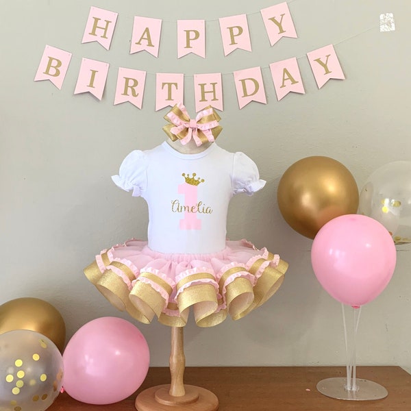 Pink Gold Princess Dress Etsy