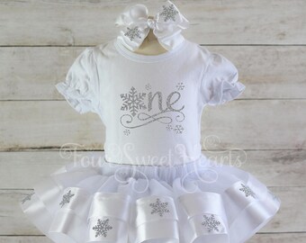 Winter Onederland First Birthday Outfit: Snowflake Tutu Set - Etsy