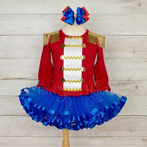 Toy Soldier Dress,Girl Nutcracker Costume,Girl Toy Soldier Costume,Girl Nutcracker Tutu,Christmas Dress,Christmas Tutu, Girl Circus Outfit image 1