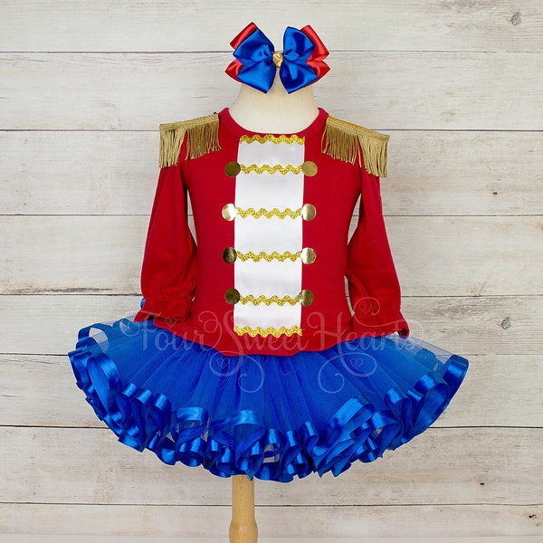 Toy Soldier Dress,Girl Nutcracker Costume,Girl Toy Soldier Costume,Girl Nutcracker Tutu,Christmas Dress,Christmas Tutu, Girl Circus Outfit