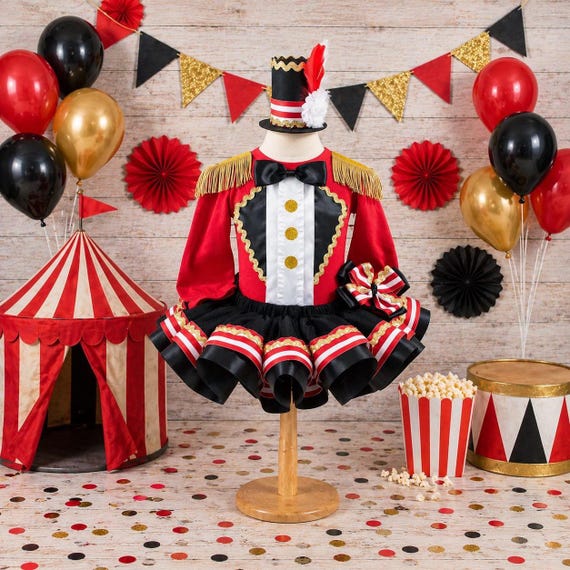Girls Circus Costume Carnival Outfit Girl Circus Birthday Outfit Ringleader Circus  Dress Girls Ringmaster Shirt Circus Birthday Dress - Etsy
