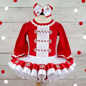 Candy Cane Dress Girl Nutcracker Costume Candy Cane Cutie Costume Candy Cane Nutcracker Tutu Christmas Dress Christmas Tutu Candy Cane Tutu