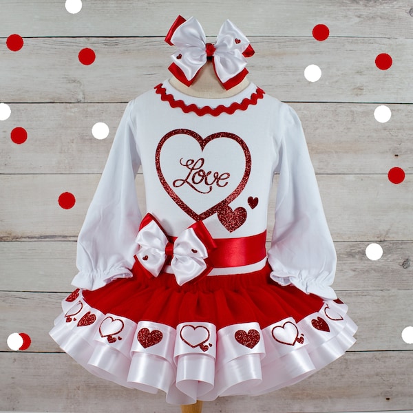 Girls Valentine Dress Queen of Hearts Dress Valentine Tutu Outfit Pageant Valentine Dress Valentine OOC Dress Hearts Dress