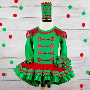 Toy Soldier Dress Girl Nutcracker Costume Toy Soldier Costume Nutcracker Tutu Christmas Dress Christmas Tutu  Red and Green Christmas Dress