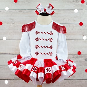 Candy Cane Dress Girl Nutcracker Costume Candy Cane Cutie Costume Candy Cane Nutcracker Tutu Christmas Dress Christmas Tutu Candy Cane Tutu