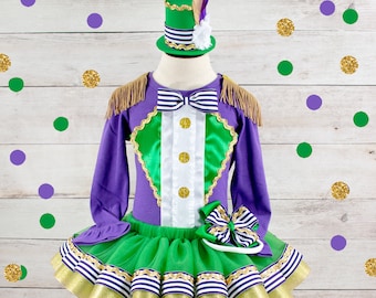 Mardi Gras Costume - Mardi Gras Carnival Dress for Birthdays, Halloween, Dress Up, or Pageant.