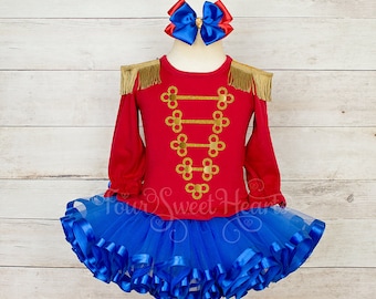 Toy Soldier Dress, Girl Nutcracker Costume, Girl Ringmaster Costume, Girl Nutcracker Tutu, Ringmaster Dress, Girl Circus Outfit