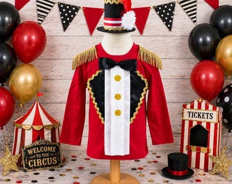 Boys Ringmaster Costume Shirt: Circus Birthday Outfit