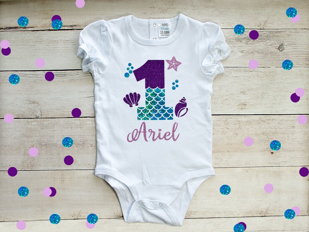Mermaid Shell floral Birthday Outfit
