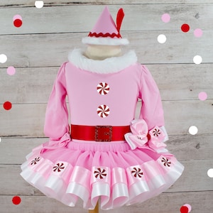 Elf Tutu Dress Girl Elf Costume Girls Holiday Dress Christmas Pageant Dress Christmas Dress Elf Dress Christmas Tutu Girl Elf Outfit