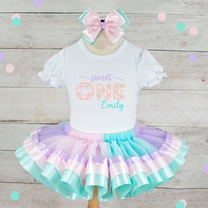 Sweet One Birthday Outfit Donut Birthday Girls Sweet One Birthday Donut Shirt Donut Tutu Outfit Two Sweet Shirt Sweet One Tutu