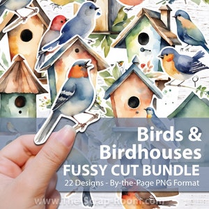 sticker bundle bird printable ephemera stickers for junk journal printable bird fussy cut stickers for scrapbooking nature sticker set