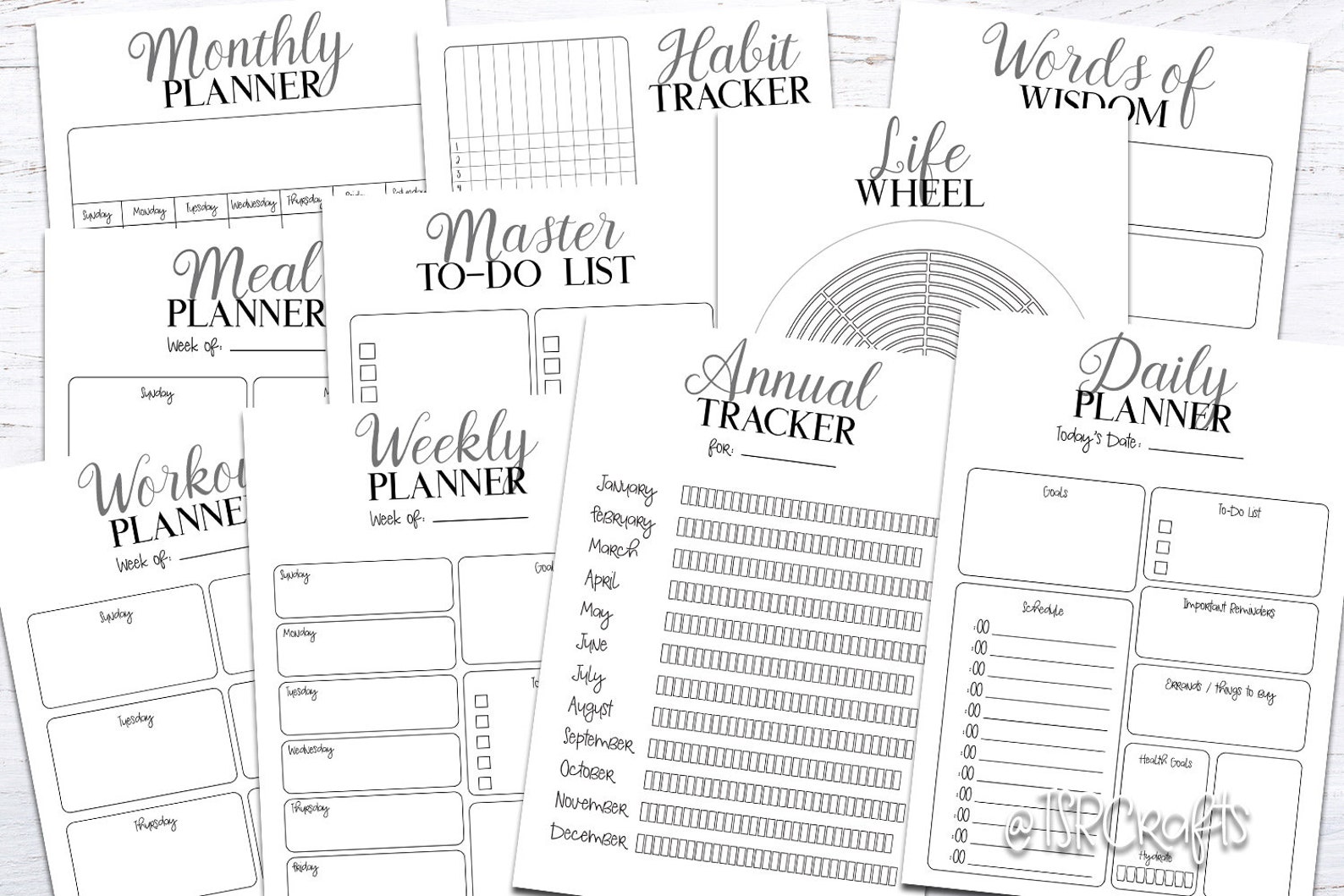 Printable Planner Templates Kit 10 Page Bundle - Etsy