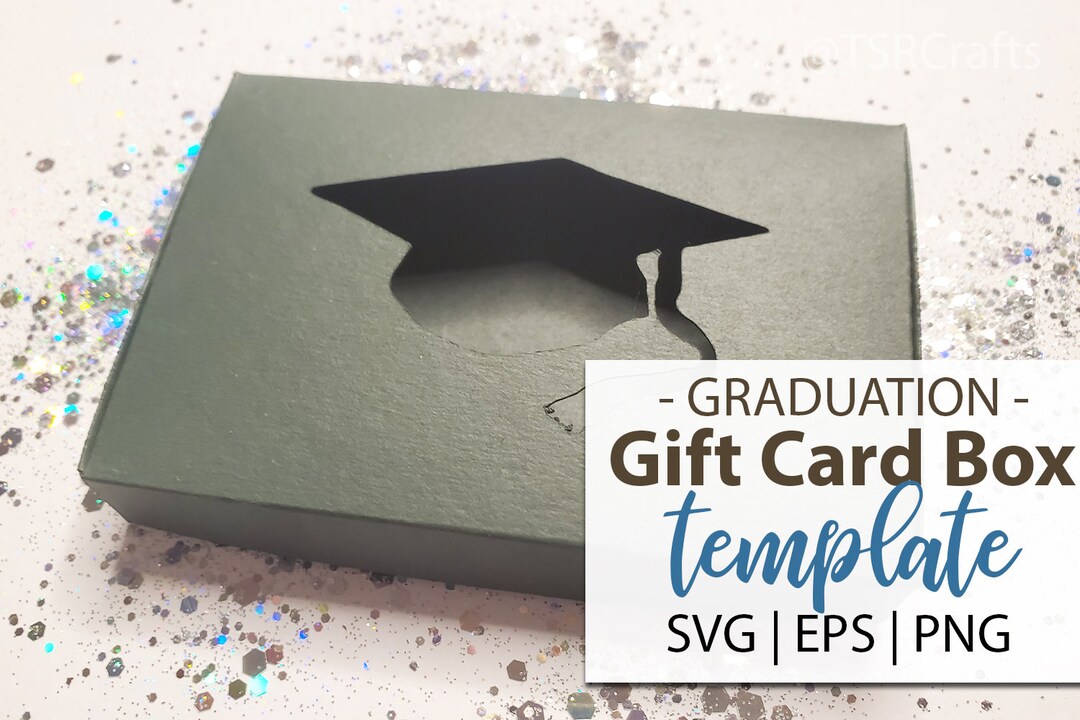 Graduation Gift Card Box Template Graduation Cap Gift Card Etsy