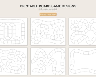 Printable Blank Board Game Templates game design printable game diy game game kit bundle #3 printable gameboard plus cut files