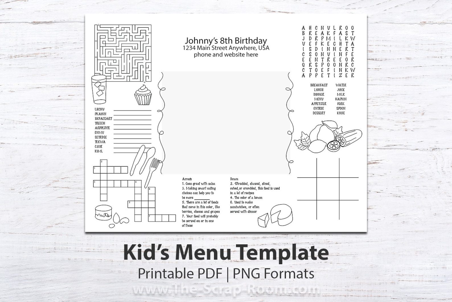 Printable Kid #39 s Menu Template Kid #39 s Menu Printable Menu Activity Printable Kid #39 s Menu Template Kid #39 s Menu Printable Menu Activity