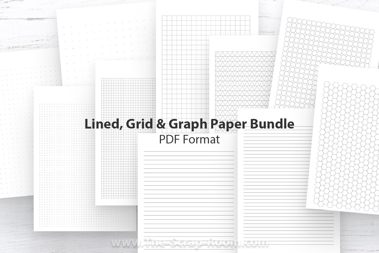Lined Paper Printable Dot Grid Graph Lined Paper Pdf for Planners ...