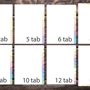 A5 Divider Templates DIGITAL Dividers 5.8" × 8.3" Divider Tabs Divider ...